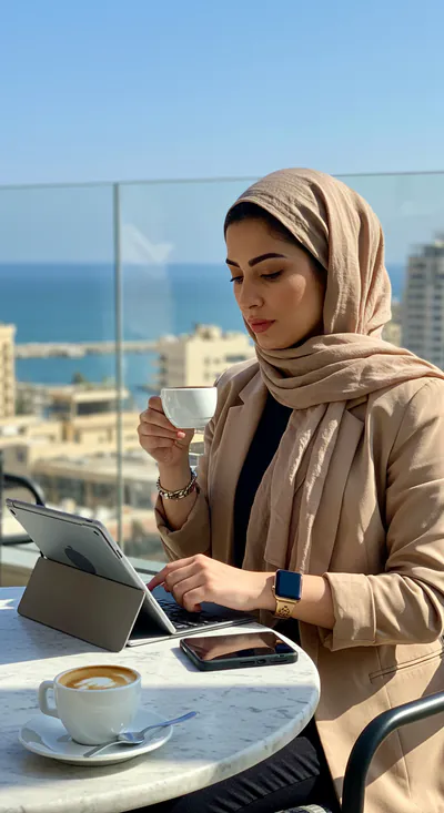 دارس يتابع دراسته عن بُعد