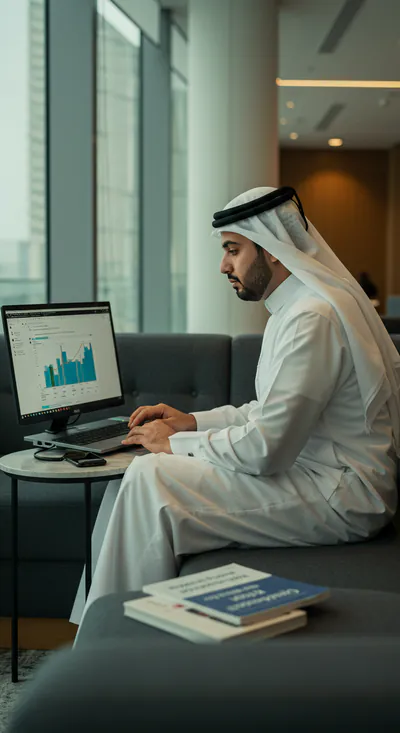 دارس يتابع دراسته عن بُعد